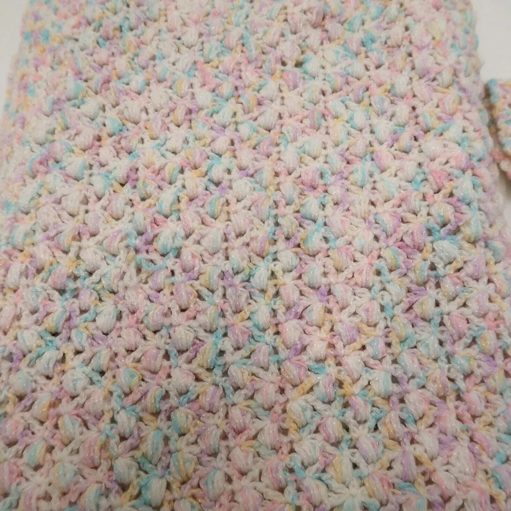 Homemade crocheted afghan baby blanket 25